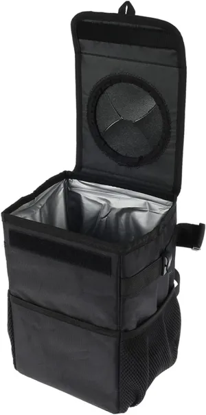 1 Pc Car Hanging Trash Can, Foldable Car Storage Bag, Portable Car Trash Bag Auto Seat Back Hanging Bag for Food Scraps and Packaging Bags During Travel