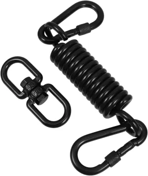 1 Set Heavy Duty Hammock Hanging Kit with Spring Suspension Hooks Swivel Mount for Porch Swings Chairs Trees Sandbags and Gym Use Easy Installation and Impact Absorption
