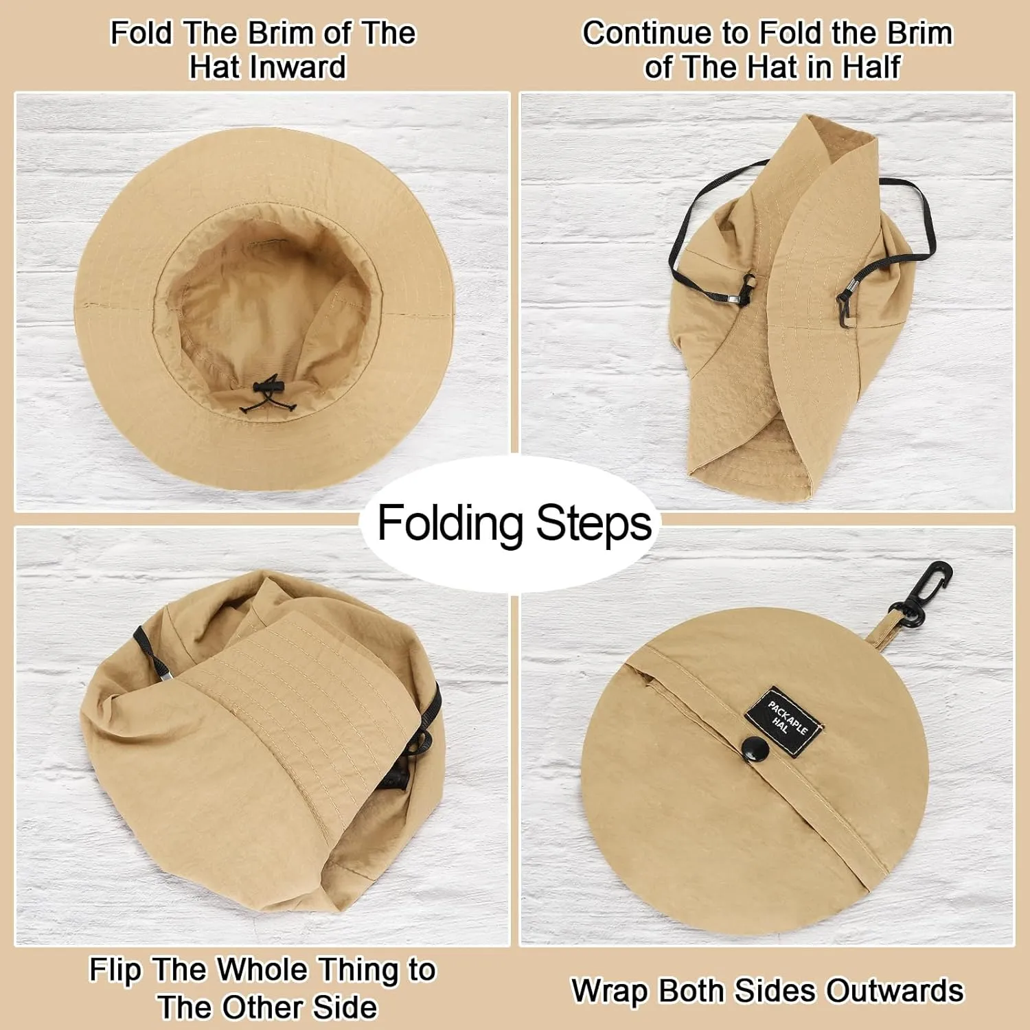 10 Pcs Waterproof Bucket Rain Hat Quick Dry Sun Hat with Adjustable String Hat for Men Women Fishing Beach