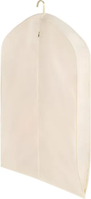 100% Cotton Canvas Garment Bag, with 3.9" Gussetes for coats, jackets, shirts, dresses suit garment cover for hanging clothes storage (22.8"L x 3.9"W x 35.4"H)