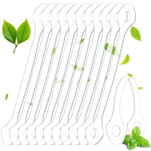 100 Count Disposable Tongue Scraper, Plastic Tongue Cleaner for Adults and Kids, Tongue Scrubber for Oral Care, Promote Fresh Breath