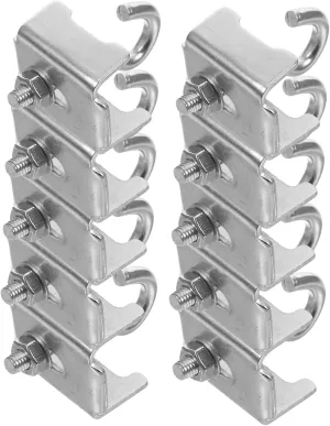 10Pcs Heavy Duty Beam Support Hooks Galvanized Storage Hooks for Warehouse Optimization Precision Engineered for Stability Secure Floor Hook Design for Heavy Loads