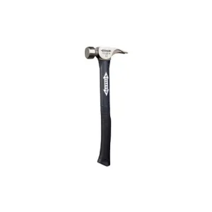 12 oz Titanium Milled Face Hammer With 16 Inch Curved Fiberglass Handle Black TI12MC-F