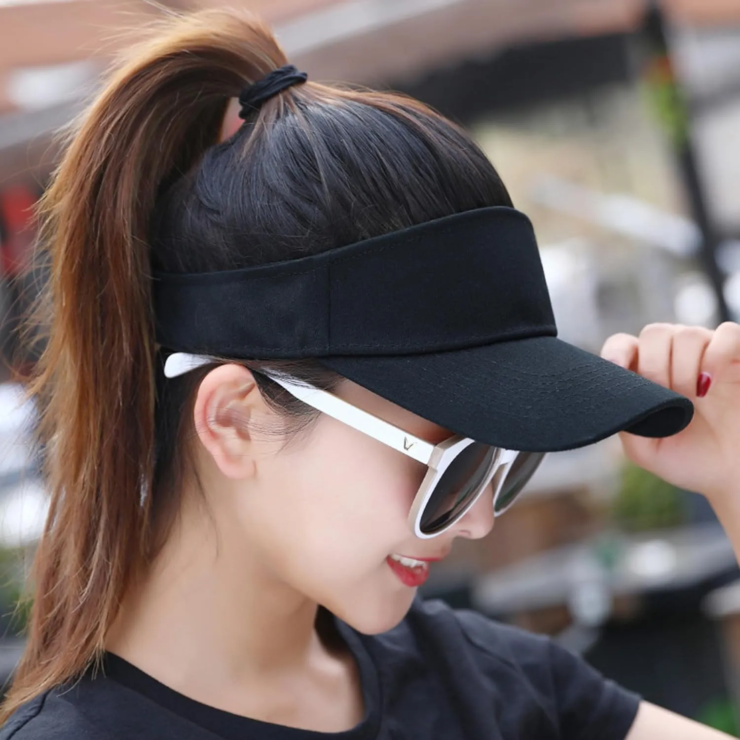 12 Pieces Sun Visors for Women Summer Wide Brim Beach Cotton Visor Hat UPF 50 