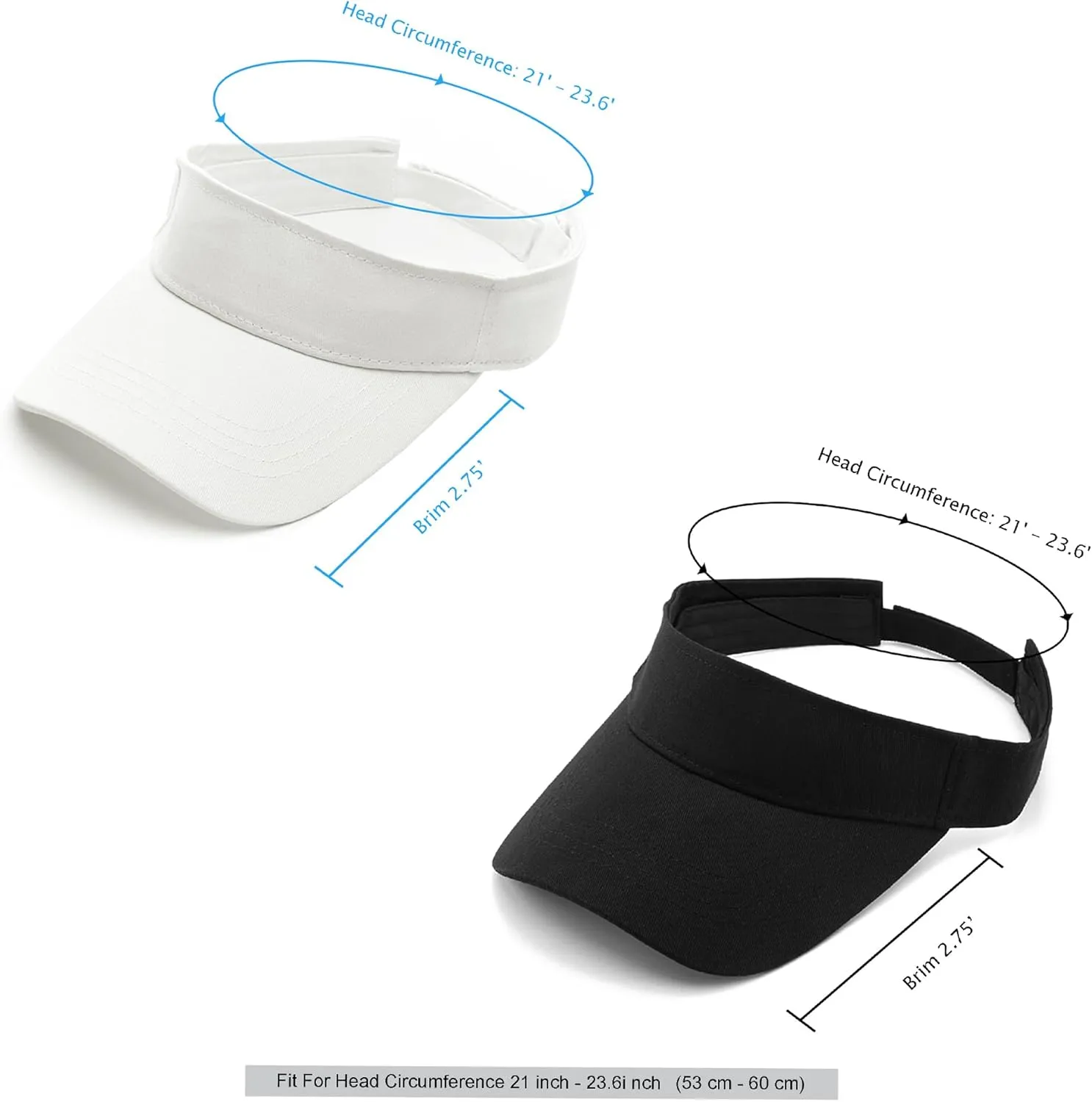 12 Pieces Sun Visors for Women Summer Wide Brim Beach Cotton Visor Hat UPF 50 