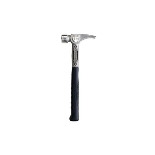 14 oz Smooth Face Titanium Hammer With Replaceable Head Black And Titanium TBM14RSS