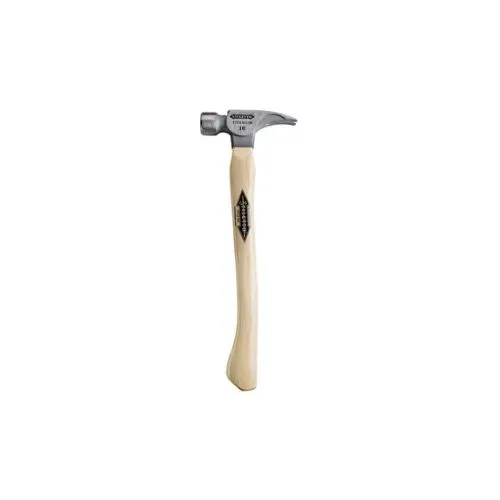 16 oz Titanium Smooth Face Framer with Curved Hickory Handle Silver TI16SC