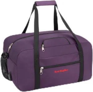 17x10x9 United Airline Personal Item Under Seat Duffel Bag With Free Pillow And USB Port (Purple)