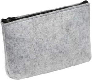 1Pc Felt Travel Storage Bag for Electronics Cable Organizer Pouch with Zipped Mesh Pocket Lightweight Power Bank and Hard Disk Carry Case for Home Office and Travel