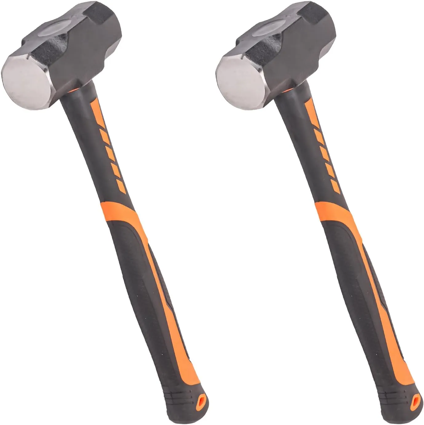2 Pack 3 lb Sledge Hammers, Heavy Duty High-Carbon Steel Hammer Head, Crack Hammer for Striking, Workouts and Demolition Work