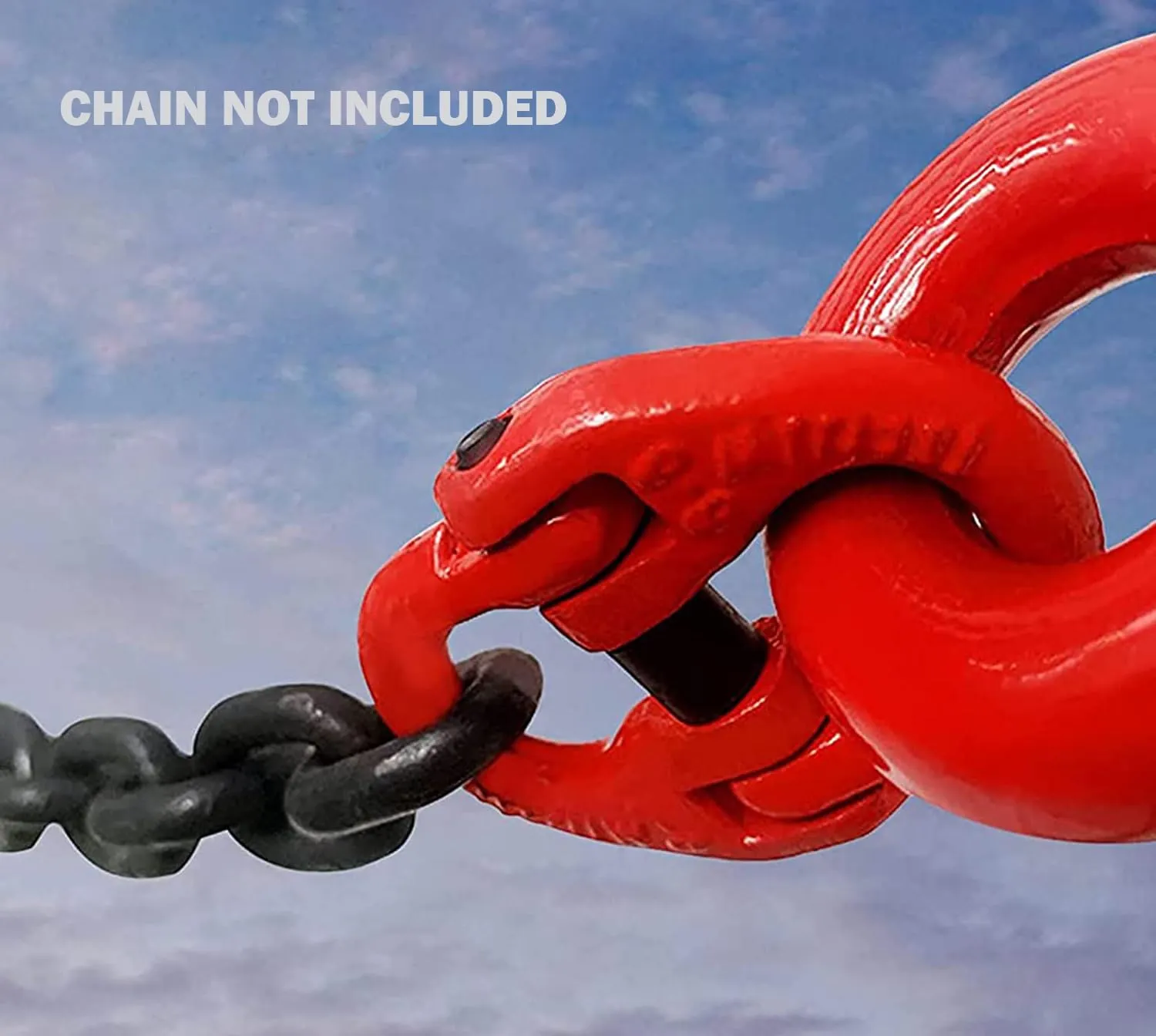 2 Pack - Red Coated G80 Alloy Steel Connecting Link, 1/2”, 12000 lbs Working Load Limit Grade 80 Forged Coupling Hammer Mechanical Link Lock Hi-Gear