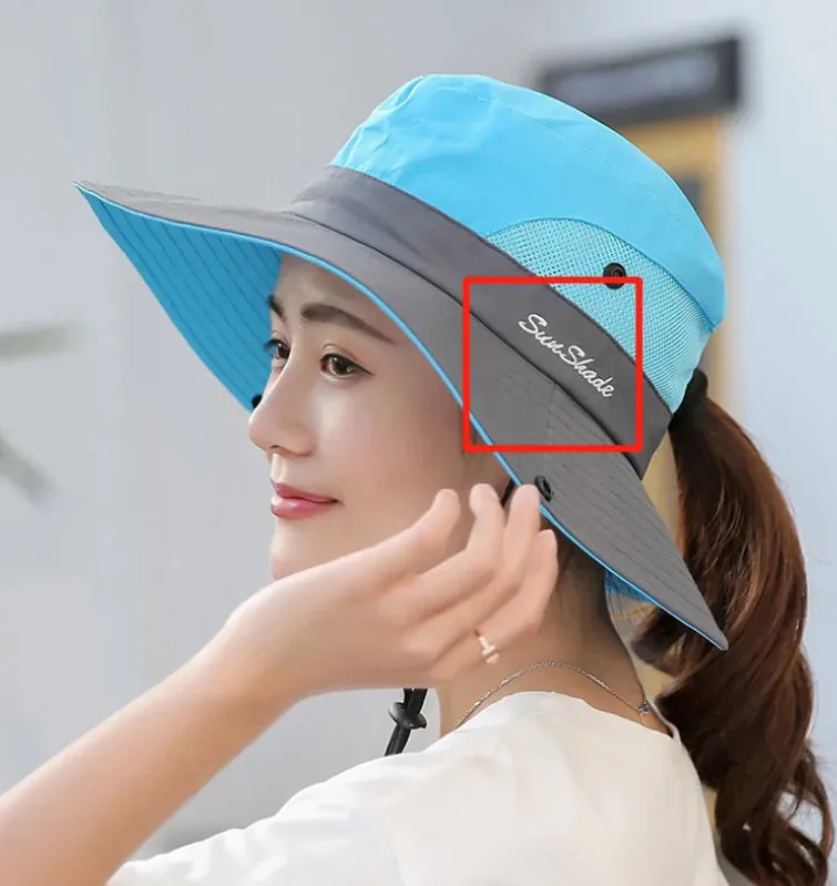 2024 UV UPF Wide Brim Ponytail Sun Hat: Perfect for Outdoor Adventures!