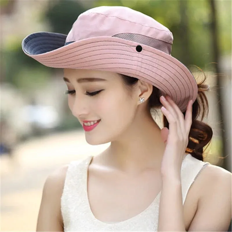 2024 UV UPF Wide Brim Ponytail Sun Hat: Perfect for Outdoor Adventures!