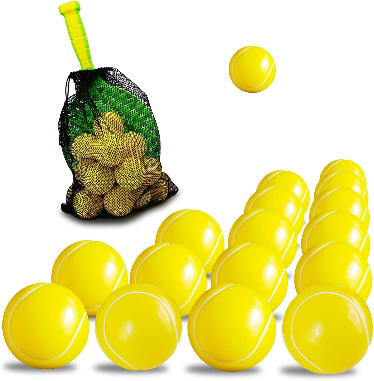 24PCS Foam Baseballs, 2.4Inch Mini Baseballs, Sports Squeeze Balls, Soft Practice Baseball for Training, Kids Party Favor Toy, Sports Theme Party