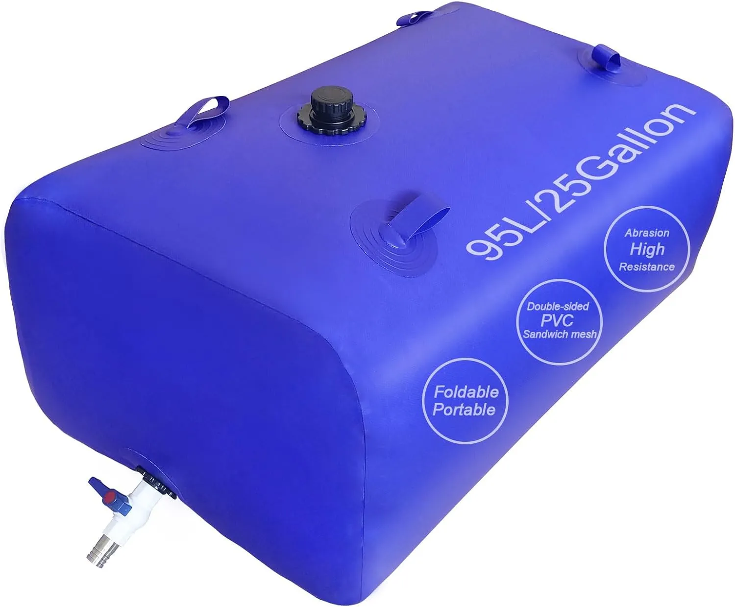 25 Gallon Water Tank,Portable Foldable Capacity Water Storage Bladder Containers,Suitable for Outdoor or Emergency Water