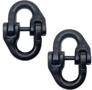 2pc 1/2 inch Tow Hitch Hammer Lock Safety Chain Connector Link Hammerlock Coupling Link Grade 80