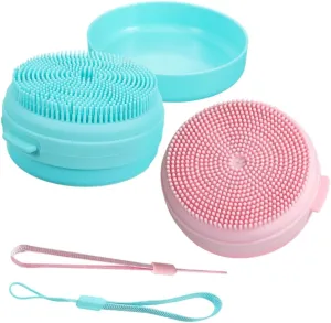 2pcs Silicone Body Scrubber Shampoo Brush Gentle Exfoliating Shower Essentials for Scalp Skin Cleansing for Men Women Soft Easy to Store