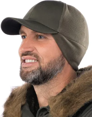 2SBR 2SABERS Mens Winter Hat with Earflaps and Visor - Warm Trucker Baseball Cap Hat