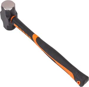 3 lb Sledge Hammers, Heavy Duty High-Carbon Steel Hammer Head, Crack Hammer for Striking, Workouts and Demolition Work