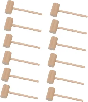 30pcs Wooden Mini Crab Hammer Seafood Mallets for Easy Shellfish Opening for Family Gatherings and