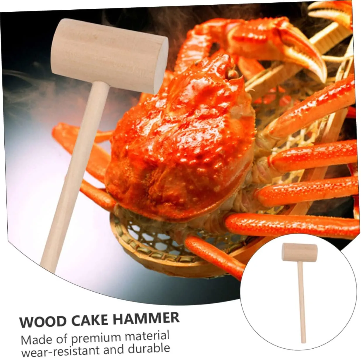 30pcs Wooden Mini Crab Hammer Seafood Mallets for Easy Shellfish Opening for Family Gatherings and