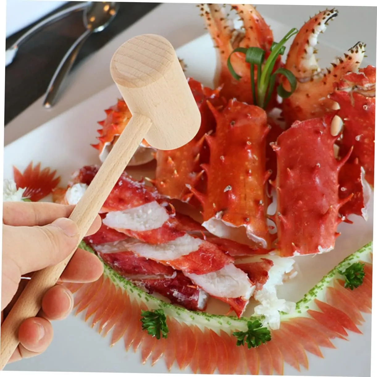 30pcs Wooden Mini Crab Hammer Seafood Mallets for Easy Shellfish Opening for Family Gatherings and