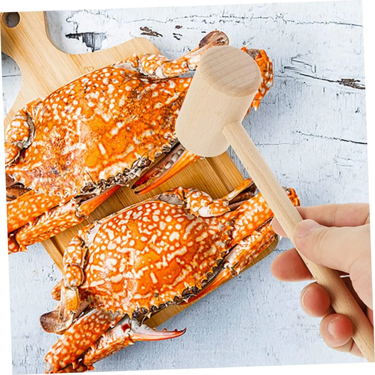 30pcs Wooden Mini Crab Hammer Seafood Mallets for Easy Shellfish Opening for Family Gatherings and