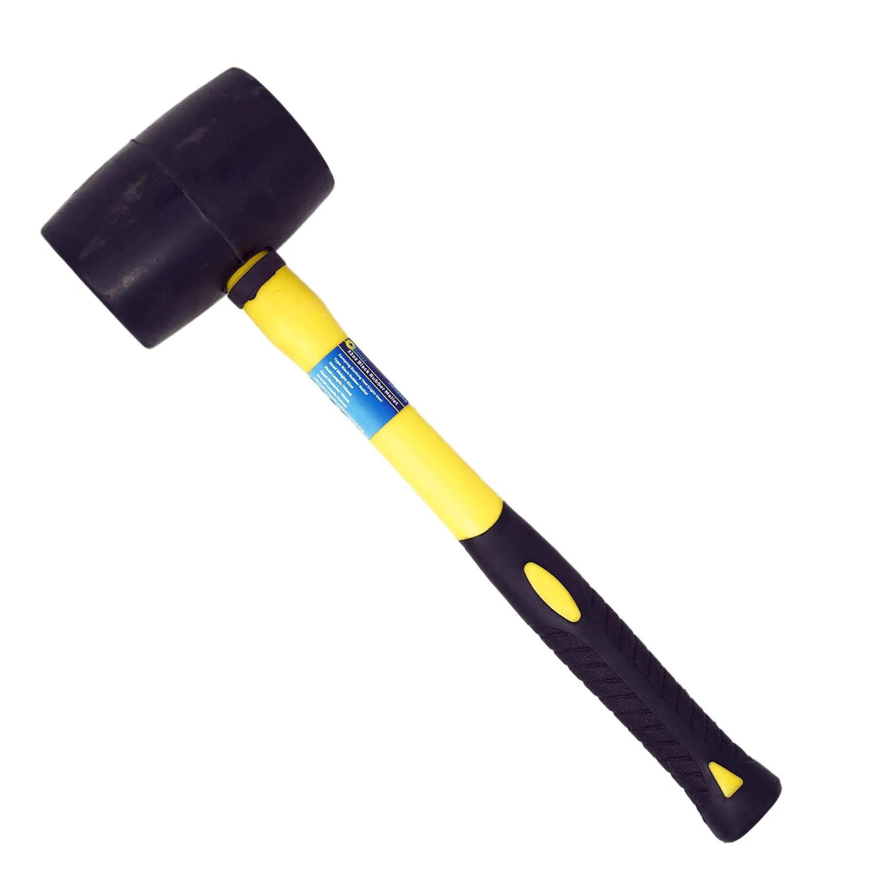 32oz Black Rubber Hammer Mallet Fibre Handle Camping Racking Golf Tool