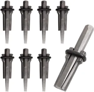3/4 Inch Heavy Duty Wedge and Feather Shims, 8 Pack Plug Shim and Wedge Concrete Rock Stone Splitter Hand Tools