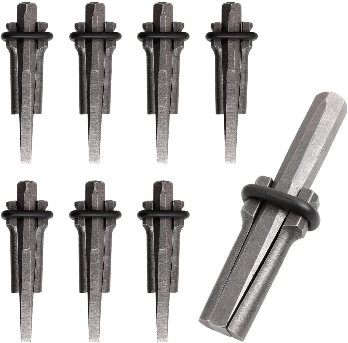 3/4 Inch Heavy Duty Wedge and Feather Shims, 8 Pack Plug Shim and Wedge Concrete Rock Stone Splitter Hand Tools