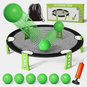 34" Outdoor Outside Game Sets Include 6 Balls, Round net Game Outdoor Sets for Kids Teens Adults, Ideals Outdoor Game Sets for Kids Teens Ages 6-8 8-12 12-16, Beach Outdoor Outside Game Toys