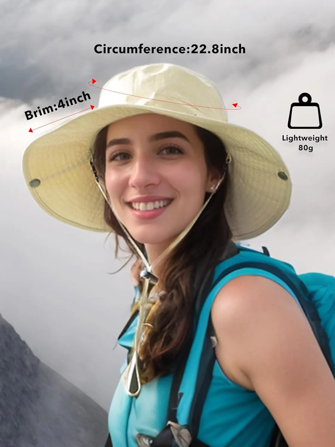 361° Sun Hats for Women Men UV Protection Summer Hat Wide Brim Packable UPF50 Cowboy Hat Hiking Fishing Hats Unisex