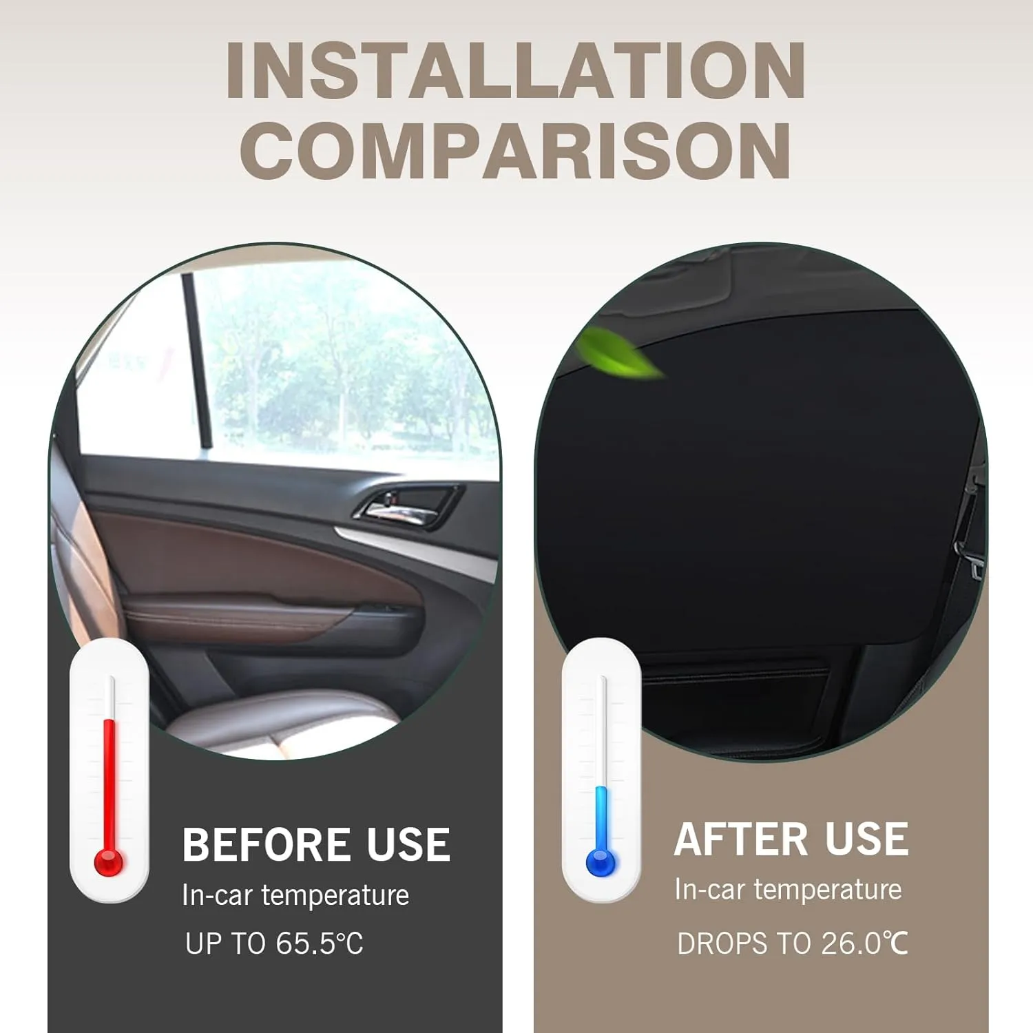 4 PCS Side Window Sun Shade, Heat-Insulating Sun-Proof Keep Car Cool Privacy Protection Cover, Adsorption-Type Mounted Window Free-Lifting Sun Shield, Universal for Most Cars Trucks (Black)