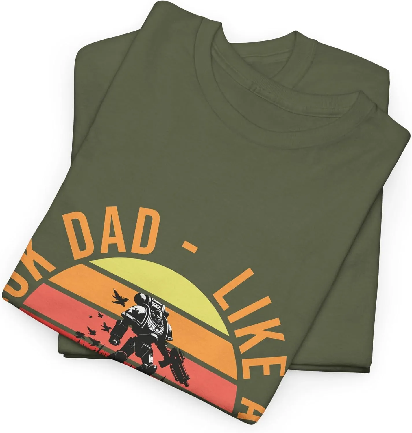 40K Dad Shirt - Like a Regular Dad with More Minis for TTPG War Gamer in a Retro 4000 Hammer Style