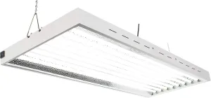 4Ft X 19in 8 Lamps 400W T5 Fluorescent Grow Lights with 40000 Lumens and 6500K Sun Light, Great for VegGrow Stages of Indoor Garden. Fast Growing!