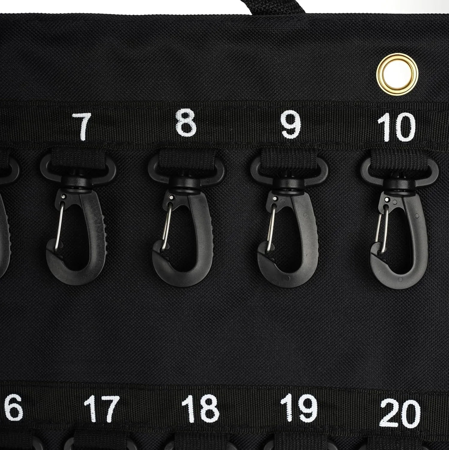 50 Key Capacity Rollable Key Case for Portable Key Storage - Sturdy Weather-Resistant Soft Vinyl with Plastic Safety Hooks, Grommets for Hanging, and Top Handle - 23-1/2" ×29-1/2" - Pack of 1