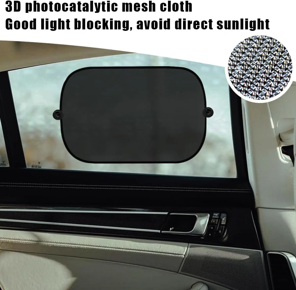 5PCS Car Window Shade, 39"×20" Auto Back Window Sun Shade Blocker with 4 Side Shades, Provide Glare Shield and UV Rays Protection for Your Child, Universal Car Accessories (5PCS)