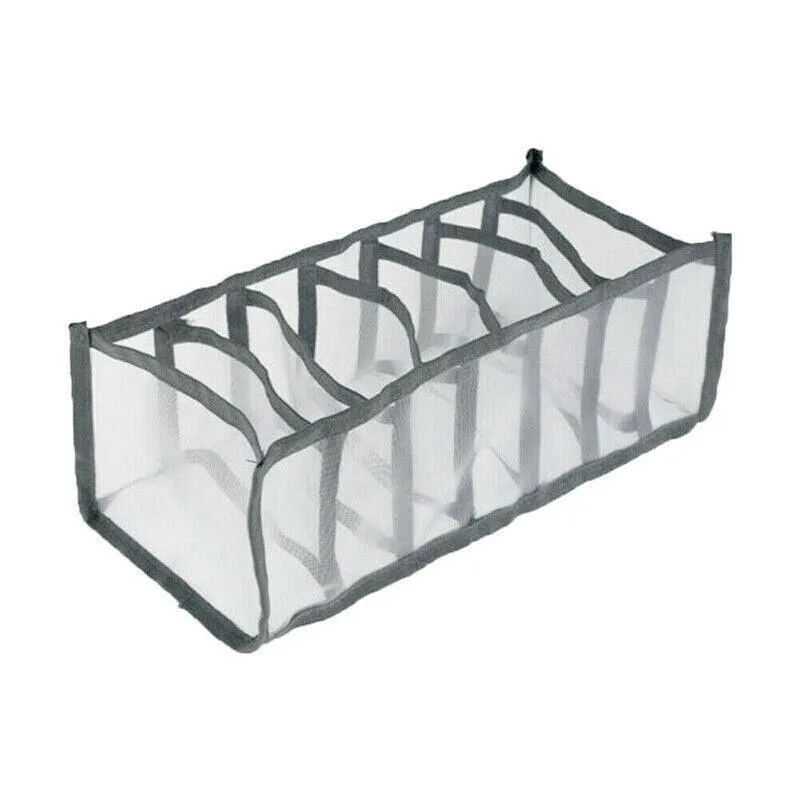 7 Grids Mesh Storage Bag Clothes Jeans Pants Drawer Organizer Boxes Foldable Au