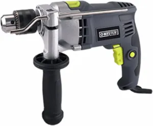 7.5 Amp Motor 0.5 Inch Hammer Drill with Soft Grip Handle, Metal Depth Gauge, and 1 Piece Metal Chuck Key for Home Power Tools