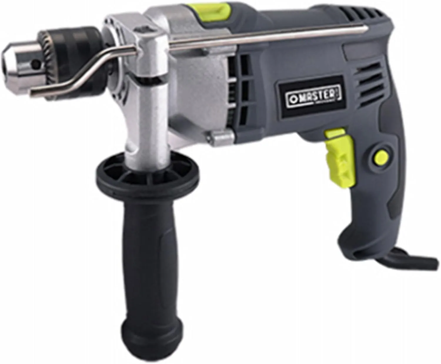 7.5 Amp Motor 0.5 Inch Hammer Drill with Soft Grip Handle, Metal Depth Gauge, and 1 Piece Metal Chuck Key for Home Power Tools