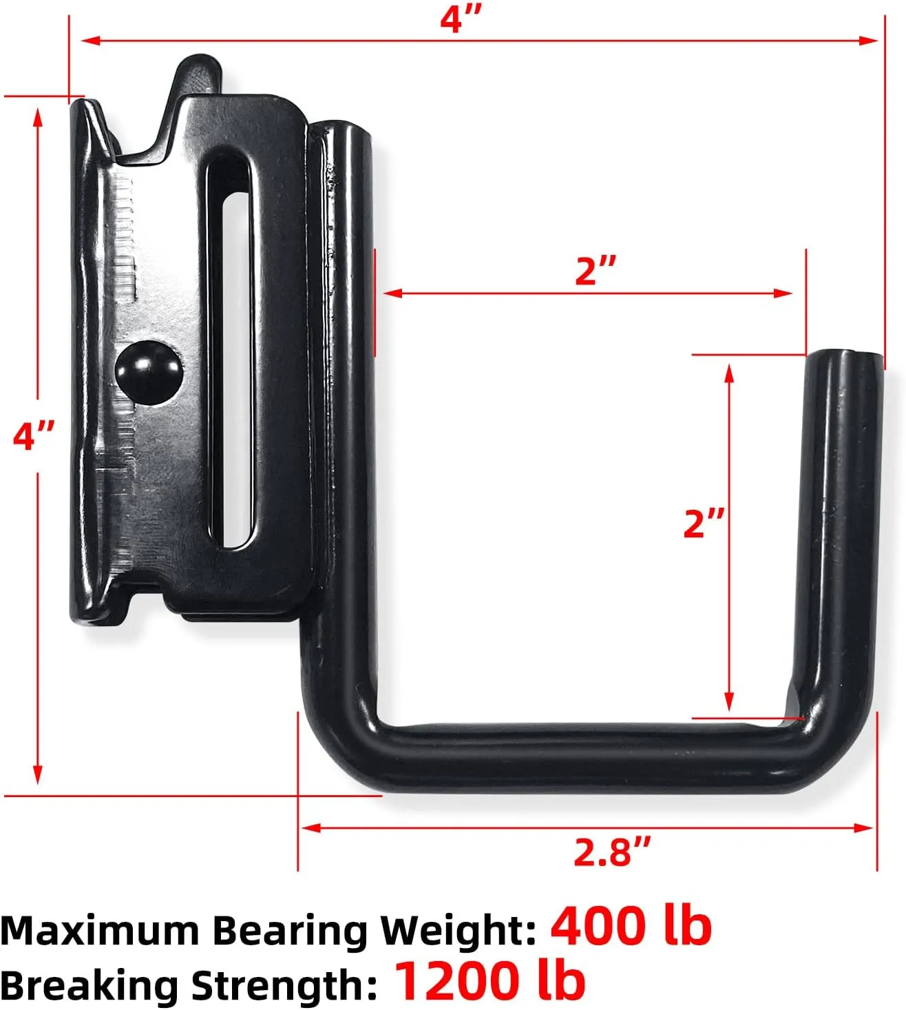 8 PCS E Track J Hooks Heavy Duty E Track X Track Steel Hanger, Spring Fitting E Track Accessories for Enclosed Trailer, Cargo Van, Semi-Trucks Trailer, Black