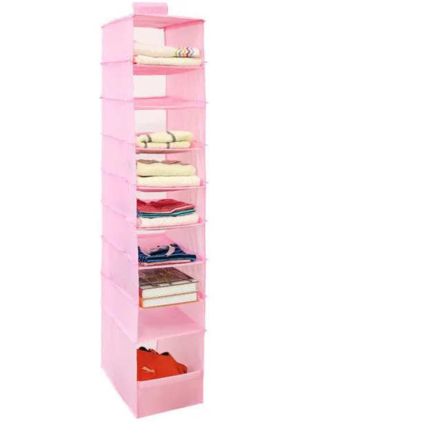 9 Cell Hanging Box Underwear Sorting Clothing Shoe Jean Storage Mails Door Wall Closet Organizer Closet Bag