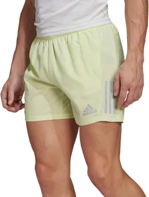 adidas Men's Own The Run Shorts, Almost Lime/Reflective Silver Small 7 in