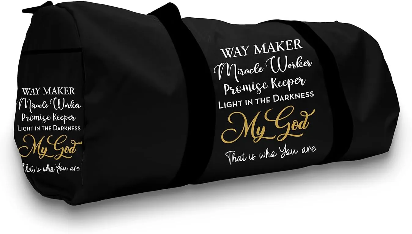 African American Expressions Foldable Travel Bag, Waymaker Travel Bag, Packable Duffle Bag, Duffel Holdall Bag - TVB-04