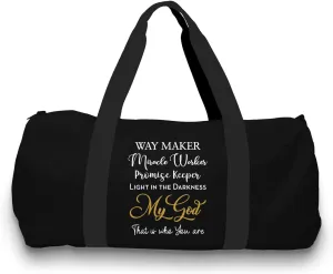 African American Expressions Foldable Travel Bag, Waymaker Travel Bag, Packable Duffle Bag, Duffel Holdall Bag - TVB-04