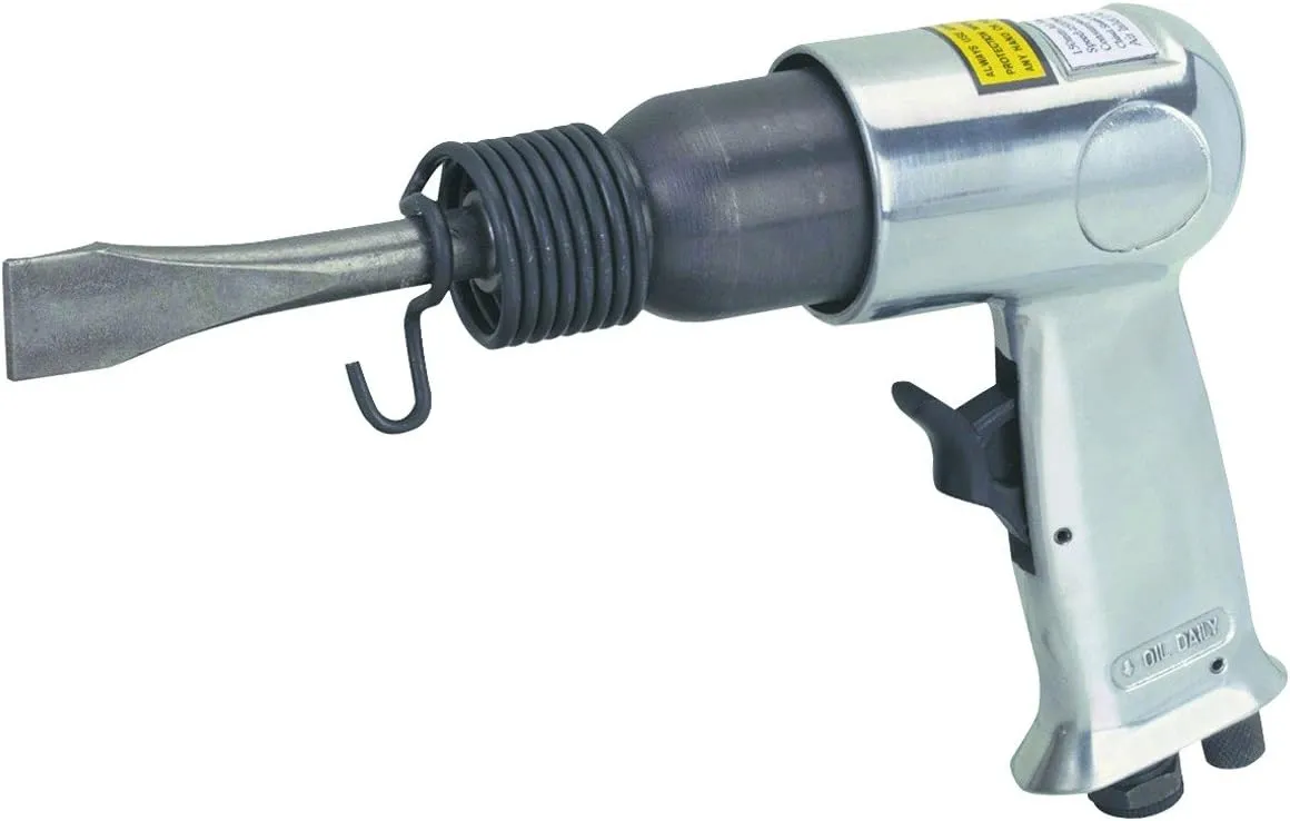 Air Impact Hammer Kit with Built-in Air Regulator and 2 heavy duty chrome molybdenum chisels