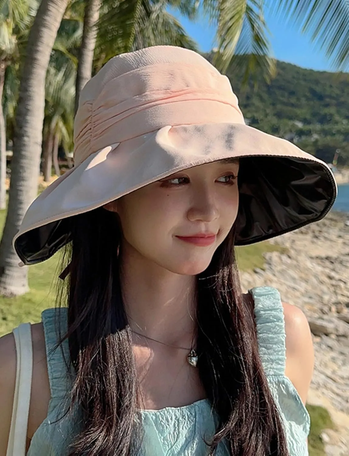Aivtalk Women Sun Hat Summer Wide Brim Bucket Hat Chic Designed Foldable Sun Visor Cap Headwear 2022