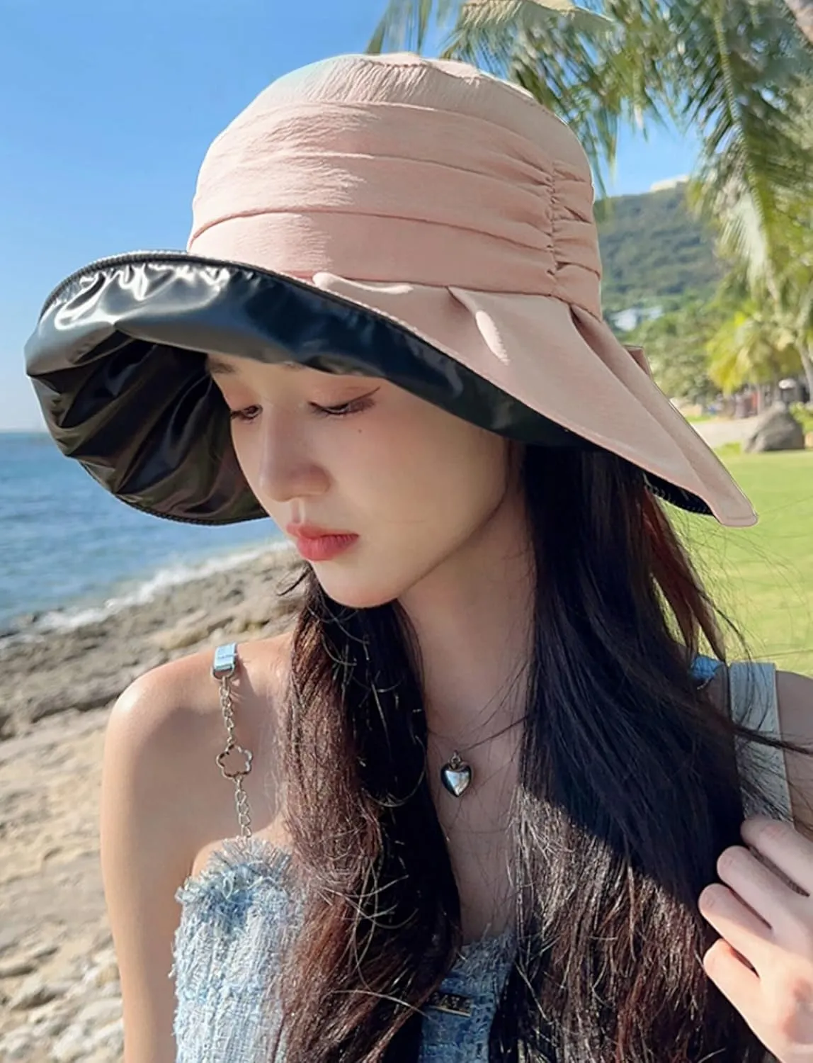 Aivtalk Women Sun Hat Summer Wide Brim Bucket Hat Chic Designed Foldable Sun Visor Cap Headwear 2022