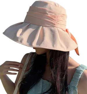 Aivtalk Women Sun Hat Summer Wide Brim Bucket Hat Chic Designed Foldable Sun Visor Cap Headwear 2022