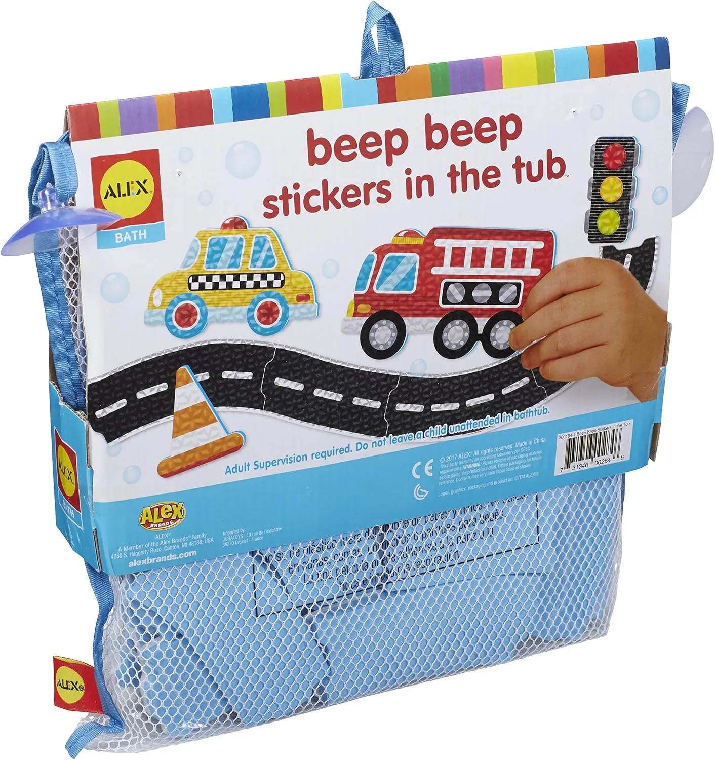 Alex Bath Beep Beep Stickers in The Tub Bath Toy Kids Bath Activity